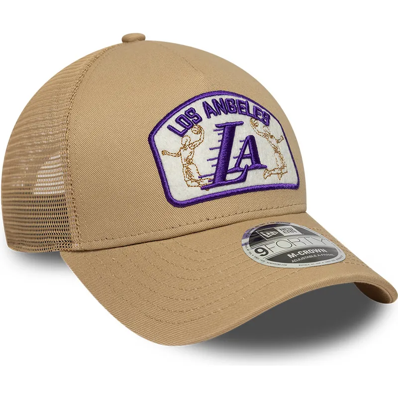 gorra-trucker-beige-9forty-m-crown-a-frame-de-los-angeles-lakers-nba-de-new-era