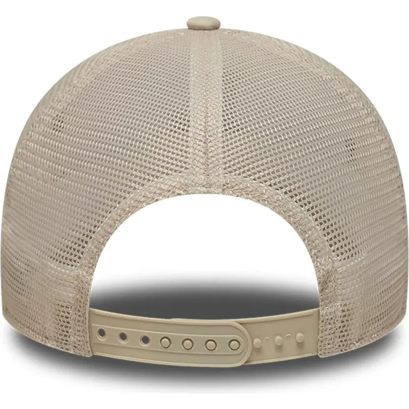 czapka-trucker-bezowa-i-biala-z-bezowym-logo-a-frame-league-essential-los-angeles-dodgers-mlb-new-era