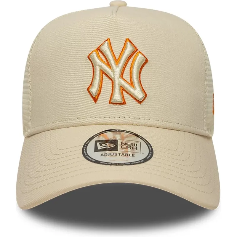 czapka-trucker-bezowa-z-bezowym-logo-a-frame-outline-new-york-yankees-mlb-new-era
