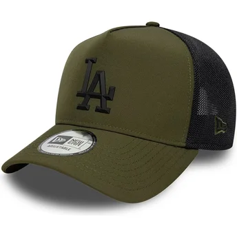Gorra trucker verde con logo negro A Frame Sport de Los Angeles Dodgers MLB de New Era
