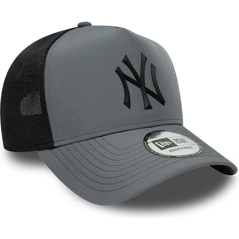 czapka-trucker-szara-z-czarnym-logo-a-frame-sport-new-york-yankees-mlb-new-era