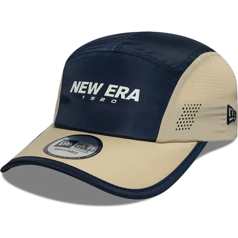czapka-5-panel-zakrzywiona-granatowa-regulowana-runner-colour-block-new-era