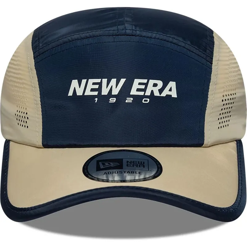 czapka-5-panel-zakrzywiona-granatowa-regulowana-runner-colour-block-new-era