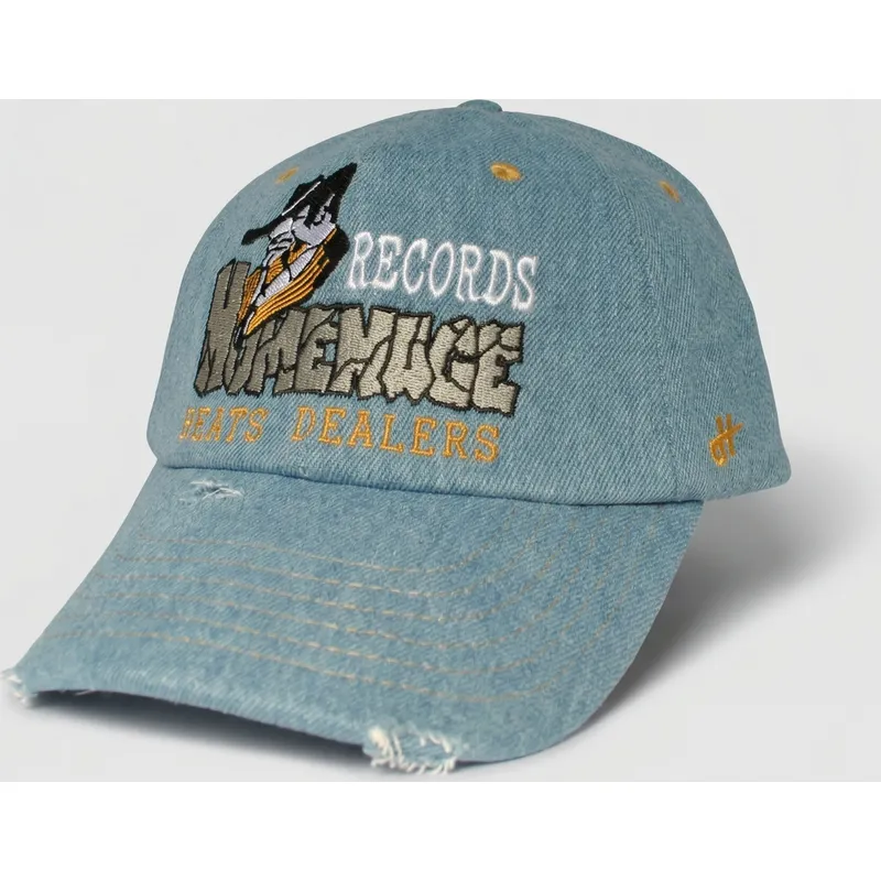 czapka-z-daszkiem-niebieska-regulowana-denim-records-music-shapes-identity-the-90s-od-homenage
