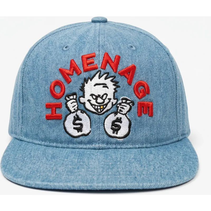 czapka-plaska-niebieska-snapback-denim-money-music-shapes-identity-the-snap-od-homenage