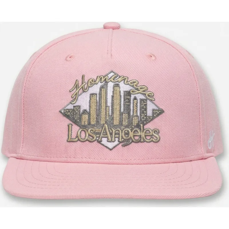 czapka-plaska-rozowa-snapback-lasky-skylines-the-retro-od-homenage