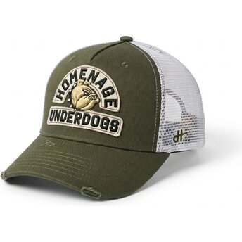 Czapka trucker zielono-biała Underdogs The Trucker od Homenage