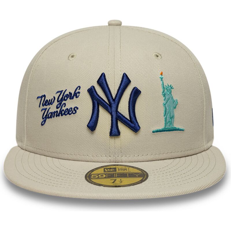 gorra-plana-beige-ajustada-con-logo-azul-marino-59fifty-city-icon-de-new-york-yankees-de-new-era