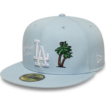 Płaska czapka jasnoniebieska dopasowana 59FIFTY City Icon Los Angeles Dodgers New Era