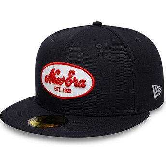 Czapki płaska granatowy dopasowany 59FIFTY Oval Patch New Era