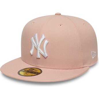 Płaska różowa czapka dopasowana 59FIFTY League Essential New York Yankees MLB New Era