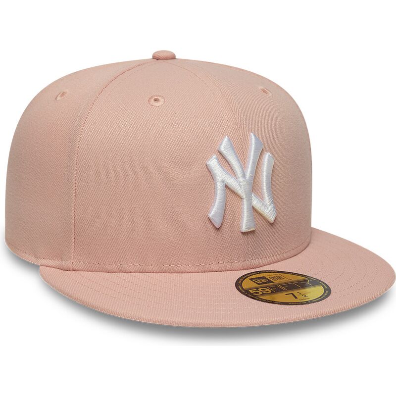 plaska-rozowa-czapka-dopasowana-59fifty-league-essential-new-york-yankees-mlb-new-era