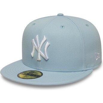 Płaska czapka jasnoniebieska dopasowana 59FIFTY League Essential New York Yankees MLB New Era