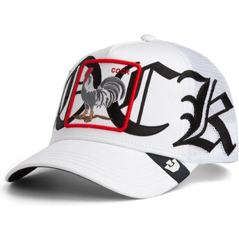 Czapka trucker biała kogut Old English Cock The Farm od Goorin Bros.