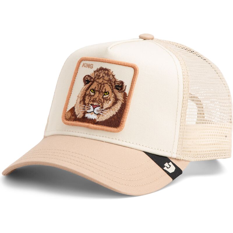 czapka-trucker-bezowa-lew-blur-king-the-farm-od-goorin-bros