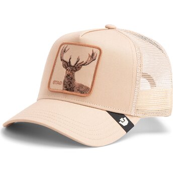 Czapka trucker beżowa jeleń Blur Stag The Farm od Goorin Bros.