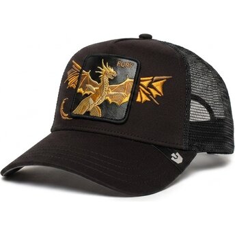 Czapka trucker czarna smok Wings Fury The Farm od Goorin Bros.