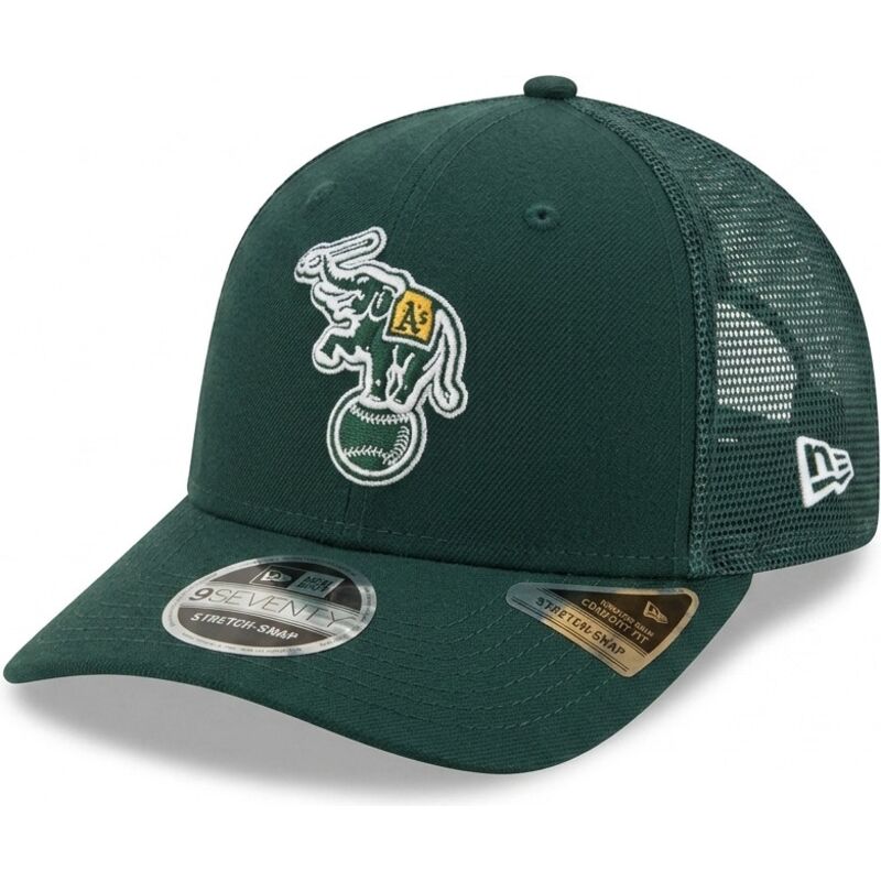 czapka-trucker-zielona-9seventy-stretch-snap-evergreen-oakland-athletics-mlb-new-era
