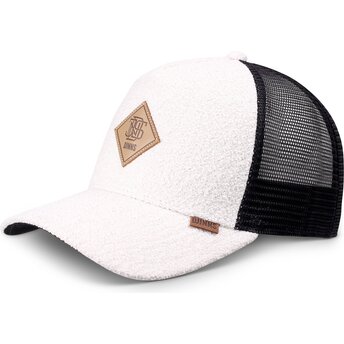 Czapka trucker beżowa i czarna HFT KnobFab od Djinns
