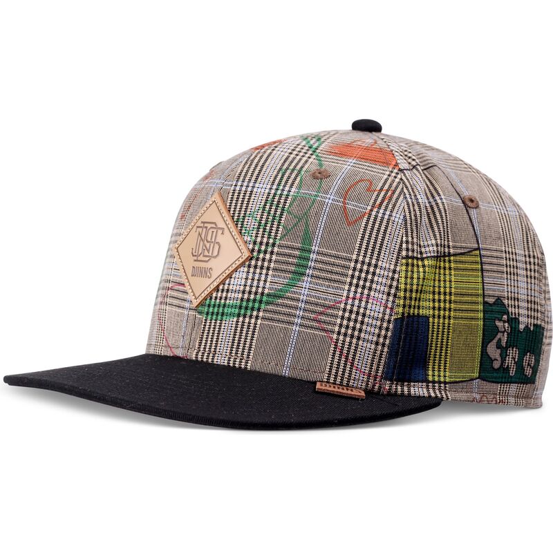 czapka-z-plaskim-daszkiem-szaro-czarna-snapback-crinklecheck-od-djinns