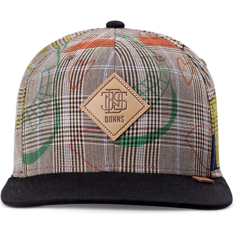 czapka-z-plaskim-daszkiem-szaro-czarna-snapback-crinklecheck-od-djinns