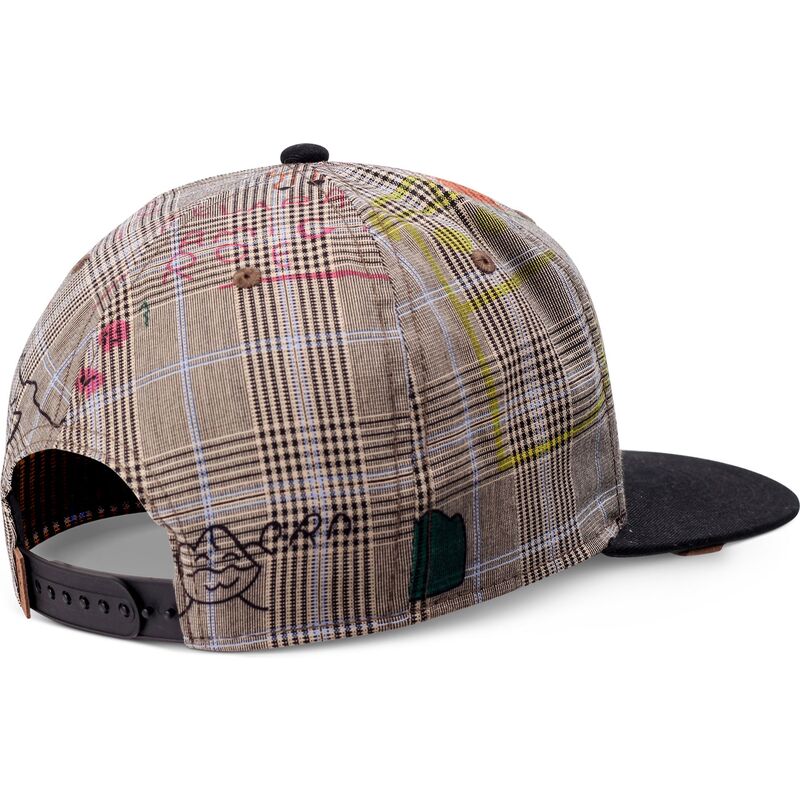 czapka-z-plaskim-daszkiem-szaro-czarna-snapback-crinklecheck-od-djinns