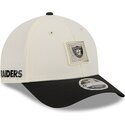 bezowo-czarna-zakrzywiona-czapka-snapback-9forty-m-crown-training-pack-2026-las-vegas-raiders-nfl-new-era