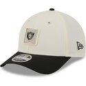 bezowo-czarna-zakrzywiona-czapka-snapback-9forty-m-crown-training-pack-2026-las-vegas-raiders-nfl-new-era
