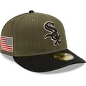 zielona-zakrzywiona-czapka-dopasowana-59fifty-pre-curved-american-herringbone-chicago-white-sox-mlb-new-era