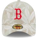 bezowa-zakrzywiona-czapka-dopasowana-59forty-a-frame-leafy-palm-boston-red-sox-mlb-new-era