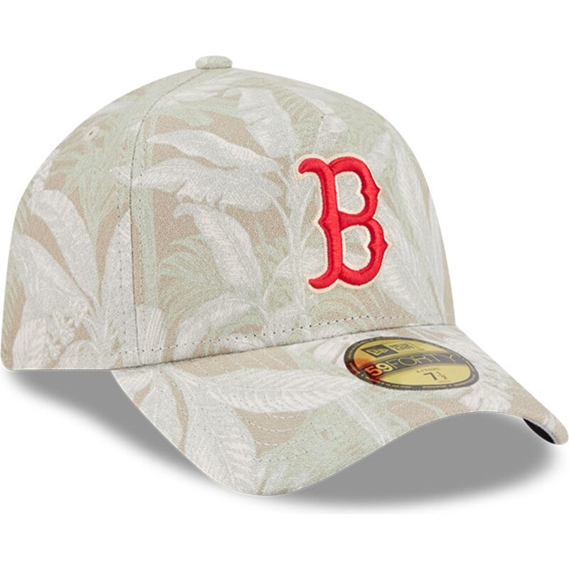 bezowa-zakrzywiona-czapka-dopasowana-59forty-a-frame-leafy-palm-boston-red-sox-mlb-new-era