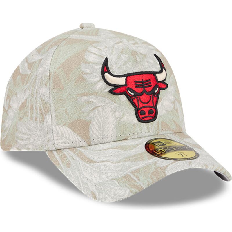 bezowa-zakrzywiona-czapka-dopasowana-59forty-a-frame-leafy-palm-chicago-bulls-nba-new-era