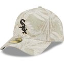 bezowa-zakrzywiona-czapka-dopasowana-59forty-a-frame-leafy-palm-chicago-white-sox-mlb-new-era