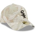 bezowa-zakrzywiona-czapka-dopasowana-59forty-a-frame-leafy-palm-chicago-white-sox-mlb-new-era