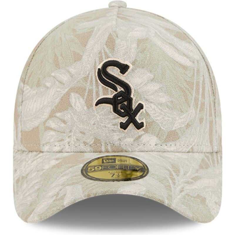 bezowa-zakrzywiona-czapka-dopasowana-59forty-a-frame-leafy-palm-chicago-white-sox-mlb-new-era