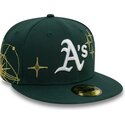 zielona-dopasowana-czapka-z-daszkiem-59fifty-zodiac-oakland-athletics-mlb-new-era