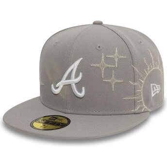 Szara dopasowana czapka z daszkiem 59FIFTY Zodiac Atlanta...