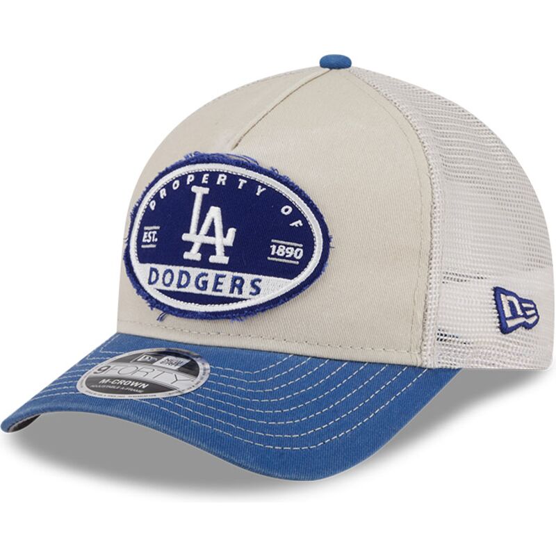 czapka-trucker-bezowa-i-niebieska-9forty-m-crown-a-frame-fray-los-angeles-dodgers-mlb-new-era
