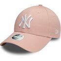 rozowa-regulowana-czapka-z-zakrzywionym-daszkiem-dla-kobiet-9forty-colour-essential-new-york-yankees-mlb-new-era