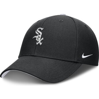 Czapka z daszkiem czarna regulowana dla dziecka Dri-Fit Club Structured Chicago White Sox MLB Nike