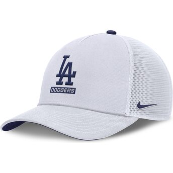 Biała czapka trucker z niebieskim logo Primetime Dri-Fit Rise Structured Los Angeles Dodgers MLB Nike