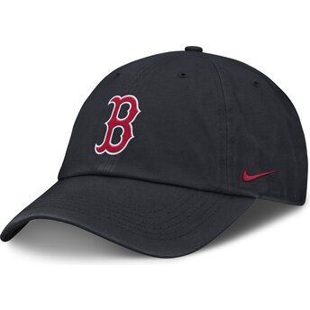 Granatowa zakrzywiona czapka regulowana dla chłopca Club Unstructured Organic Cotton Boston Red Sox MLB od Nike