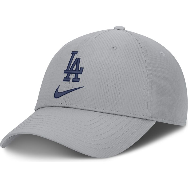 szara-regulowana-czapka-z-daszkiem-primetime-club-structured-uv-poly-ripstop-los-angeles-dodgers-mlb-nike szara-regulowana-czapka-z-daszkiem-primetime-club-structured-uv-poly-ripstop-los-angeles-dodgers-mlb-nike