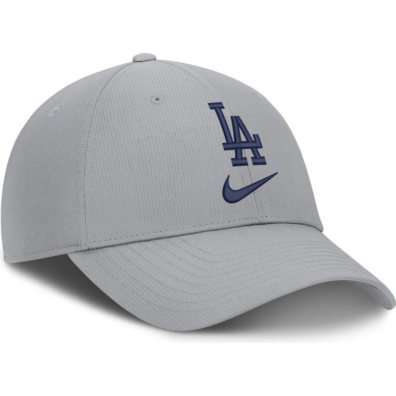 szara-regulowana-czapka-z-daszkiem-primetime-club-structured-uv-poly-ripstop-los-angeles-dodgers-mlb-nike szara-regulowana-czapka-z-daszkiem-primetime-club-structured-uv-poly-ripstop-los-angeles-dodgers-mlb-nike