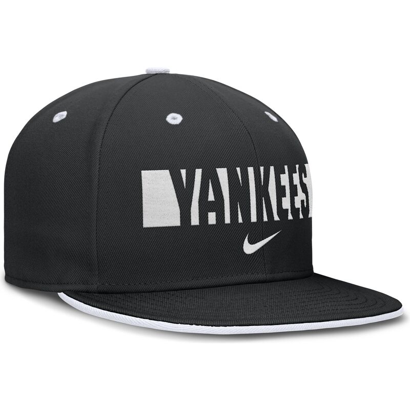 czarna-dopasowana-czapka-z-plaskim-daszkiem-primetime-dri-fit-true-structured-round-bill-new-york-yankees-mlb-nike czarna-dopasowana-czapka-z-plaskim-daszkiem-primetime-dri-fit-true-structured-round-bill-new-york-yankees-mlb-nike