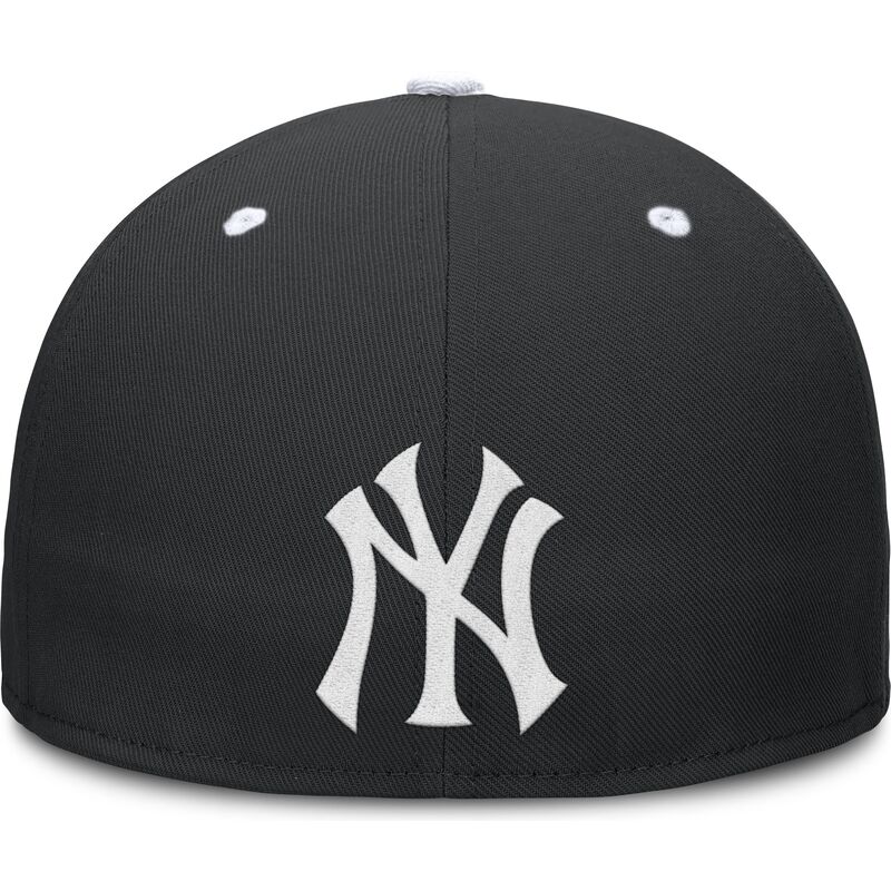 czarna-dopasowana-czapka-z-plaskim-daszkiem-primetime-dri-fit-true-structured-round-bill-new-york-yankees-mlb-nike czarna-dopasowana-czapka-z-plaskim-daszkiem-primetime-dri-fit-true-structured-round-bill-new-york-yankees-mlb-nike