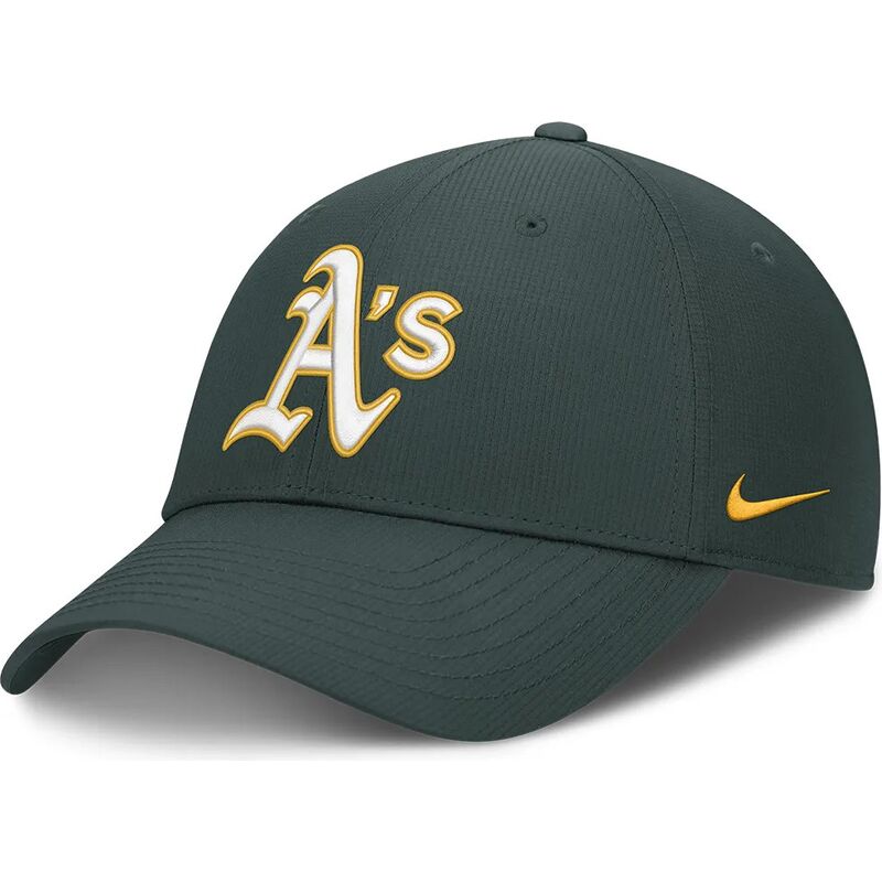 zielona-regulowana-czapka-z-daszkiem-club-structured-uv-poly-ripstop-oakland-athletics-mlb-nike
