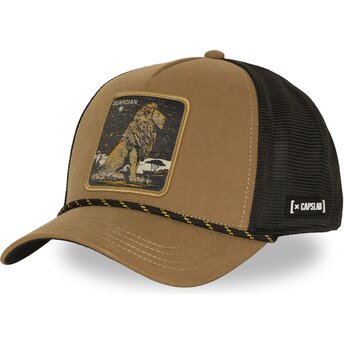 Czapka trucker brązowa lew Guardian BEA3 LIOB Beasts od Capslab