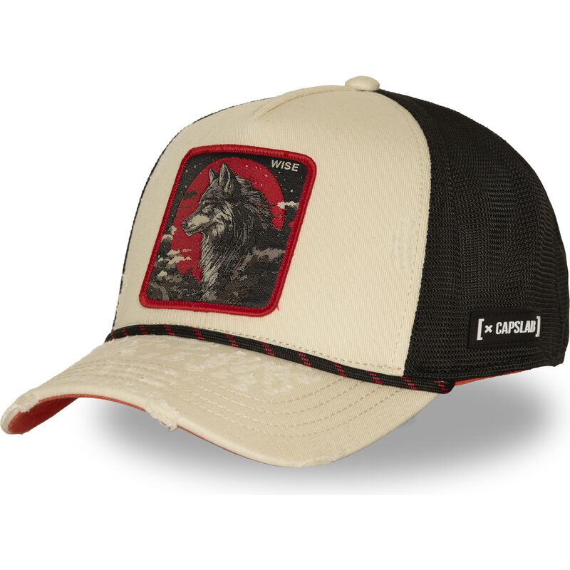 czapka-trucker-bezowo-czarna-wilk-wise-bea3-wisb-beasts-od-capslab