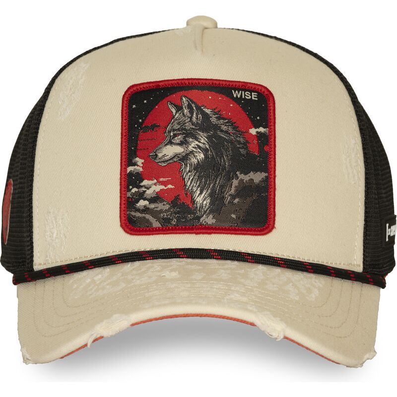 czapka-trucker-bezowo-czarna-wilk-wise-bea3-wisb-beasts-od-capslab